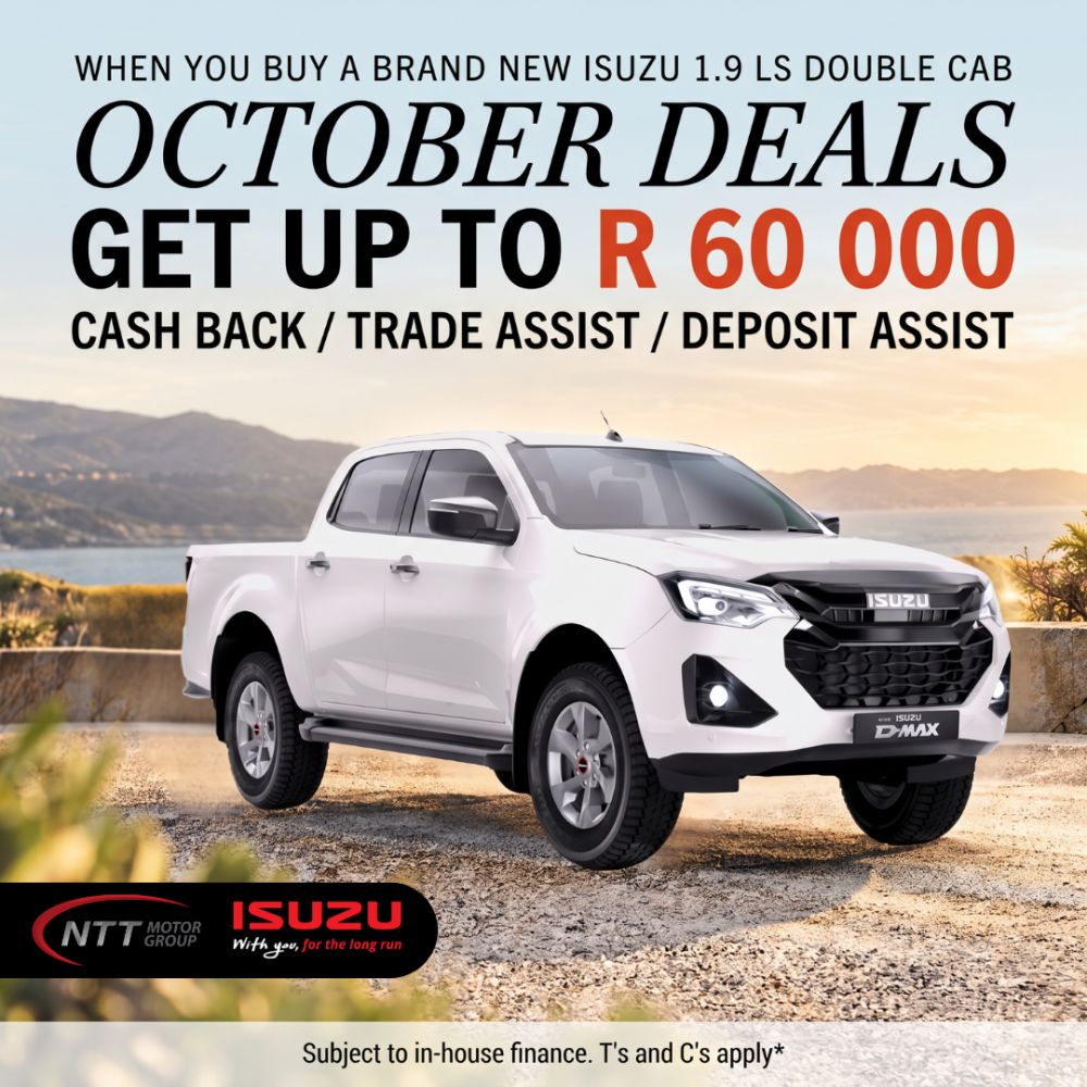 Isuzu D-MAX 1.9 LS Double Cab October Cashback Deal Special Offer