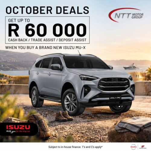 Isuzu MU-X October Cashback Deal special offer from NTT Isuzu